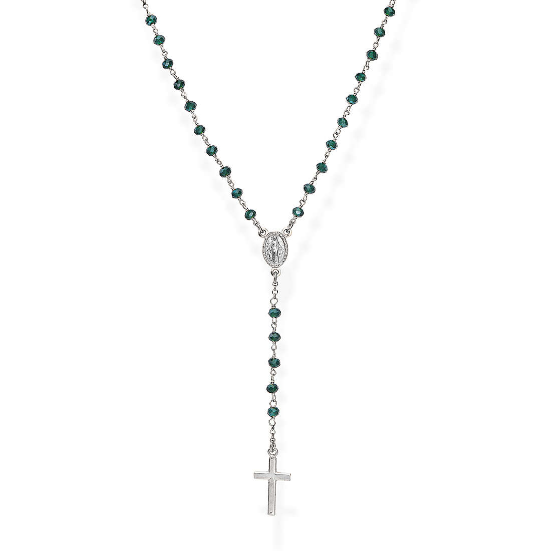 COLLANA ROSARIO CON CRISTALLI AMEN CROBVB4 